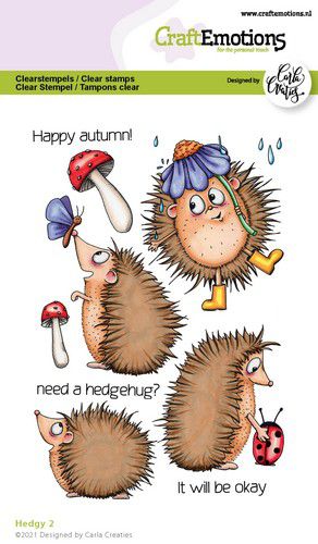 Bild 1 von CraftEmotions Stempel - clearstamps A6 - Hedgy 2 Carla Creaties - Igel