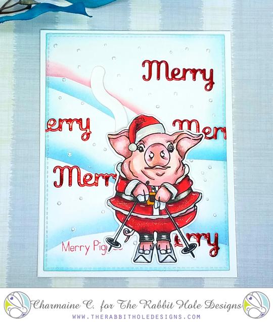 Bild 1 von The Rabbit Hole Designs Clear Stamps  - Merry Pigmas - Weihnachten Schweinchen