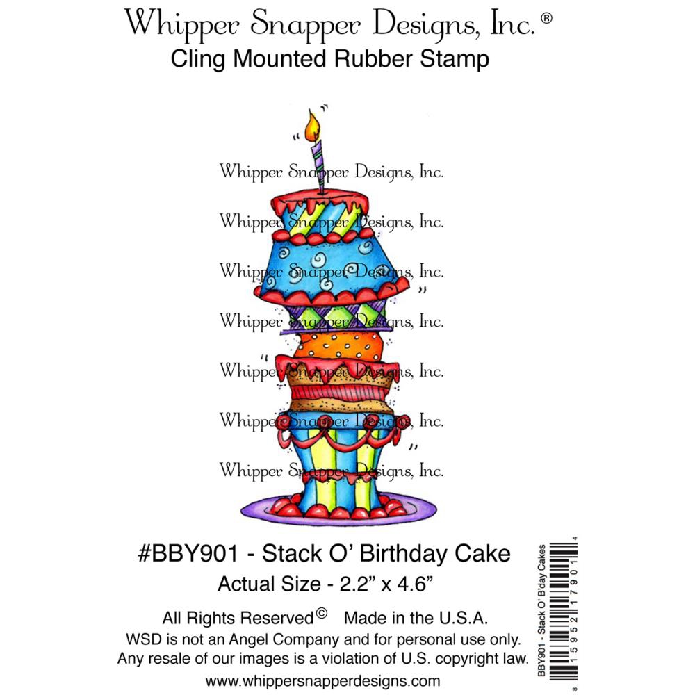 Bild 1 von Gummistempel Whipper Snapper Cling Stamp Stack O'Birthday Cake