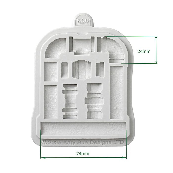 Bild 1 von Cosmic Shimmer Petite Pipeworks Silicone Mould - Silikonform  Rohre