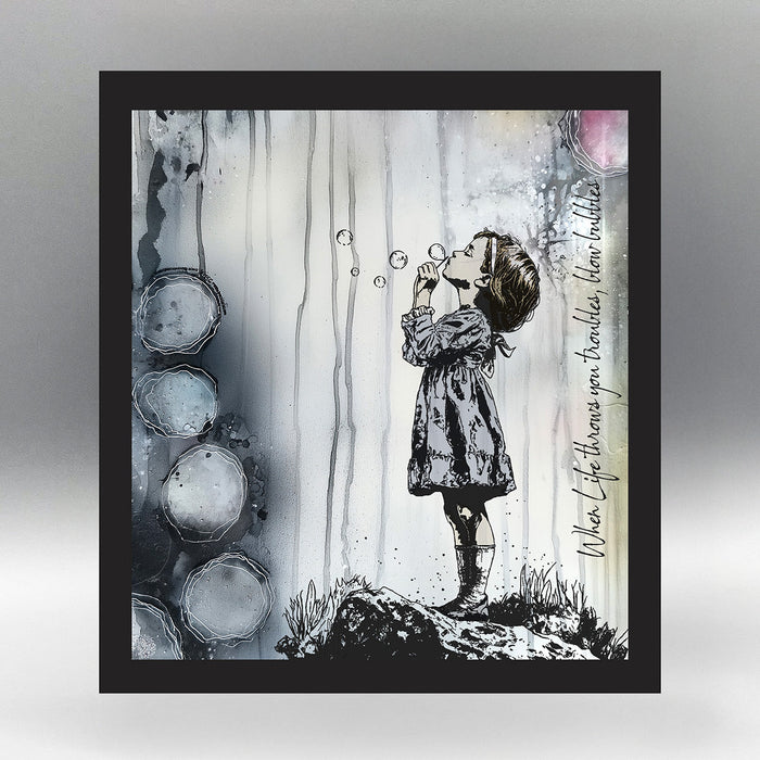 Bild 1 von Cosmic Shimmer Pre Cut Stamp - Gummistempel - Andy Skinner Blowing Bubbles