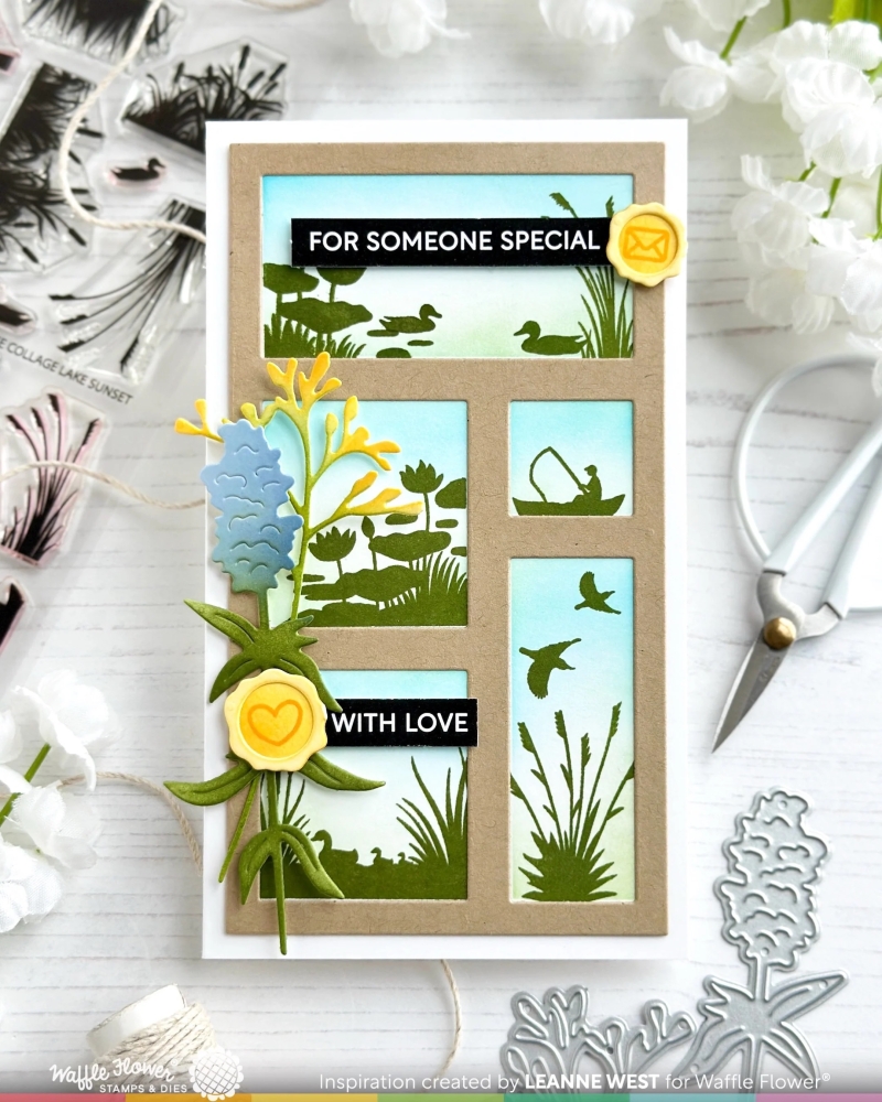 Bild 1 von Waffle Flower Postage Collage Mini Slimline Blocks Die - Stanzen