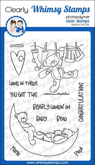 Bild 1 von Whimsy Stamps Clear Stamps  - Bearly Hanging On - Bärchen