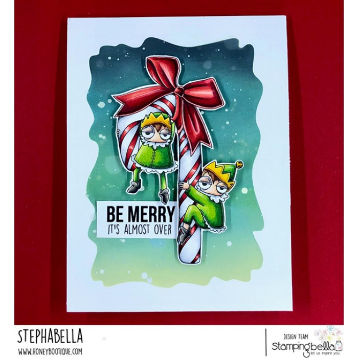 Bild 1 von Gummistempel Stamping Bella Cling Stamp ODDBALL CANDY CANE ELVES RUBBER STAMP