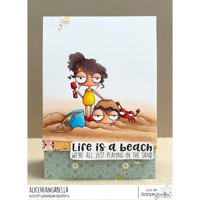 Bild 1 von Gummistempel Stamping Bella Cling Stamp MINI ODDBALLS PLAYING IN THE SAND