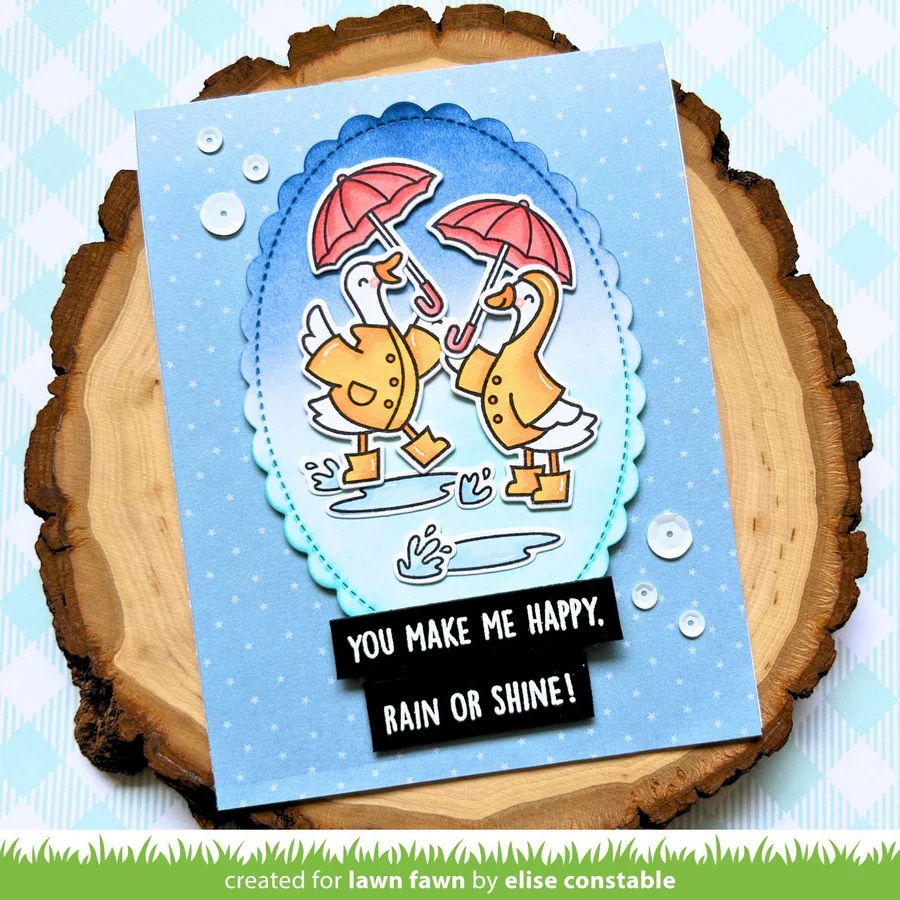 Bild 1 von Lawn Fawn Clear Stamps - silly goose, rain or shine!