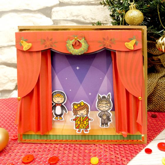 Bild 1 von For the love of...Stamps by Hunkydory - Happy Town Clear Stamp - Christmas Dress Up