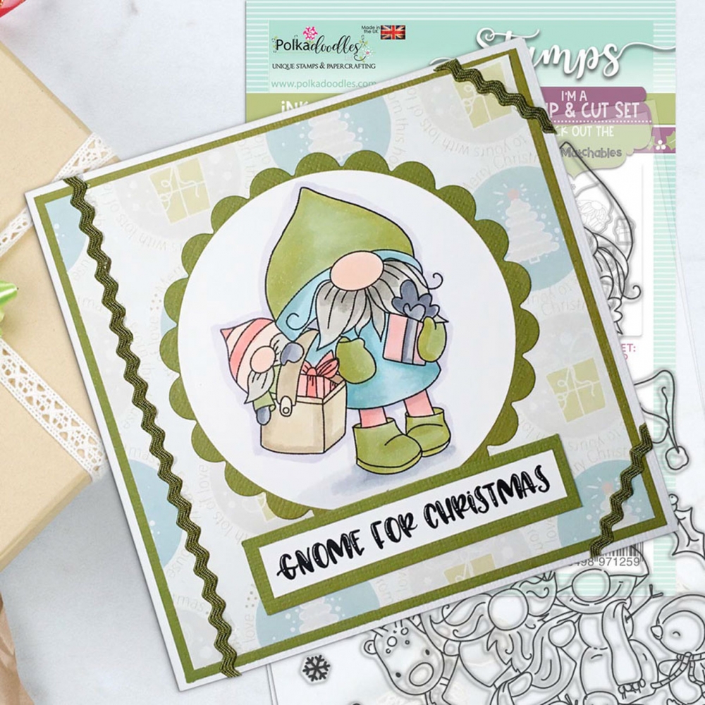 Bild 1 von Polkadoodles Clear Stamps - Gnome Hand delivered - Gnom persönliche Zustellung