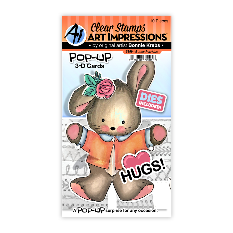 Bild 1 von Art Impressions Clear Stamps Bunny Pop-Ups -Pop-Up Hase - Stempelset inkl. Stanzen