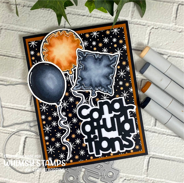 Bild 1 von Whimsy Stamps Die Stanze  - Happy Day Balloons Outline Die Set