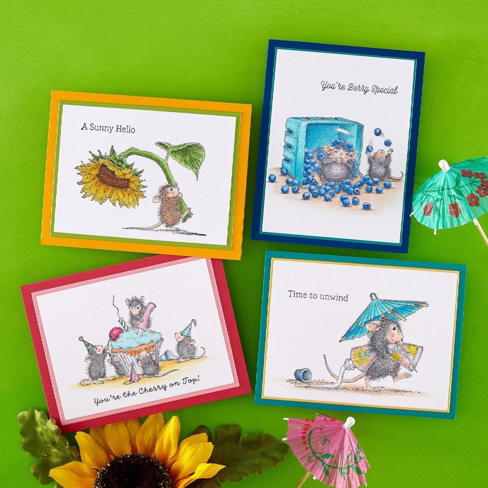 Bild 1 von Spellbinders Blueberry Buddies Cling Rubber Stamp Set - House Mouse Stempelgummi