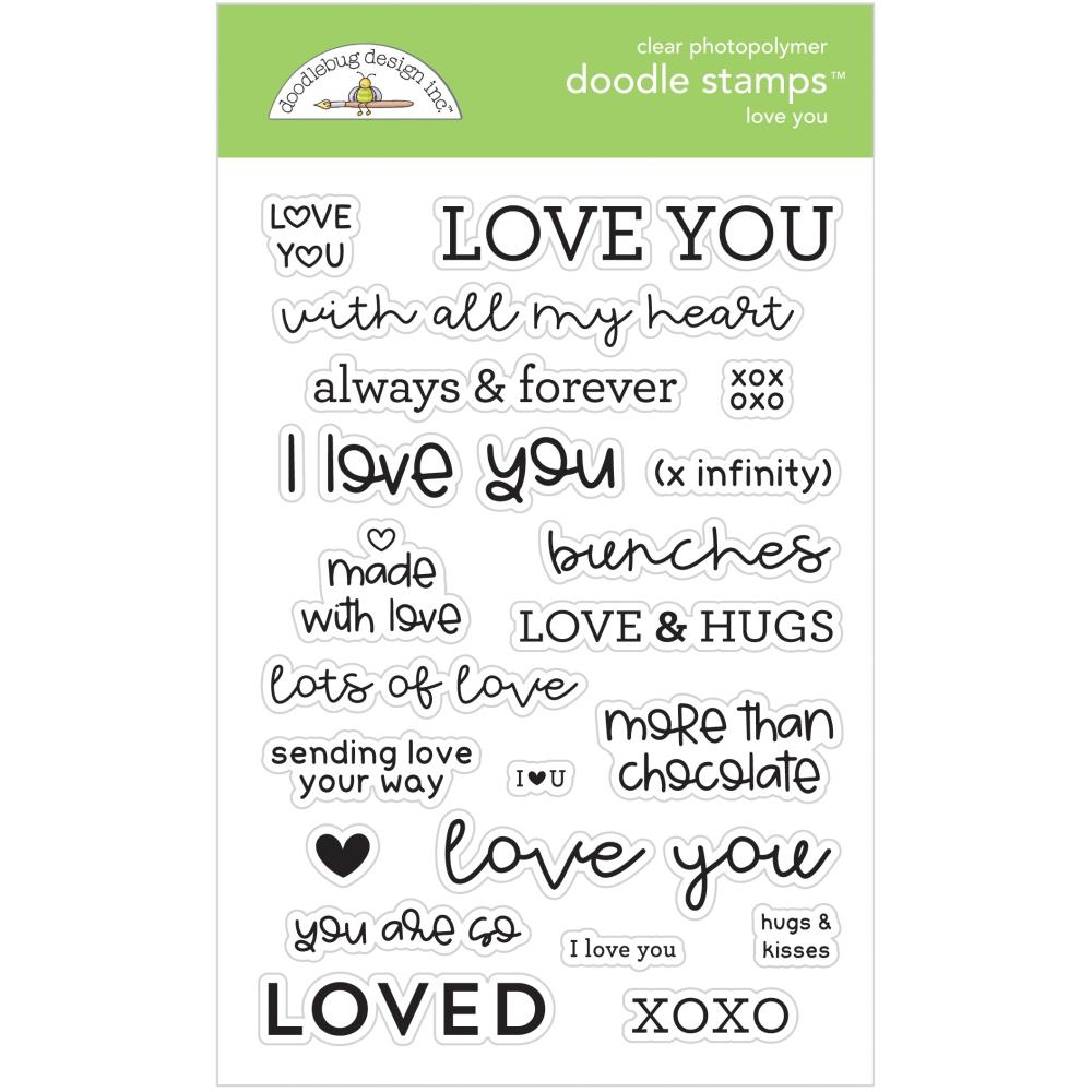 Bild 1 von doodlebug design  Clear Stamps Love You - Stempel Liebe Dich