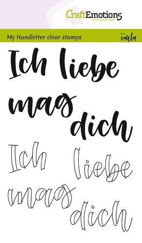 Bild 1 von CraftEmotions Stempel - clearstamps A6 - handletter - Ich liebe dich (DE) Carla Kamphuis