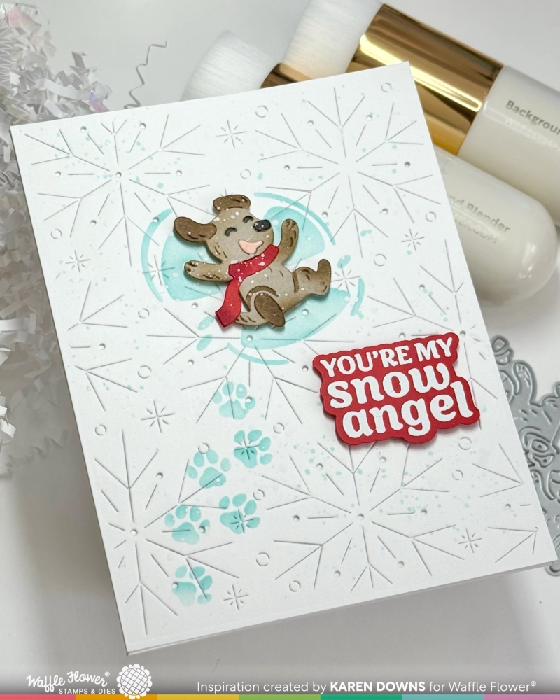 Bild 1 von Waffle Flower Snow Angel Pup Duo Die-n-stencil -  Stanze und Schablone