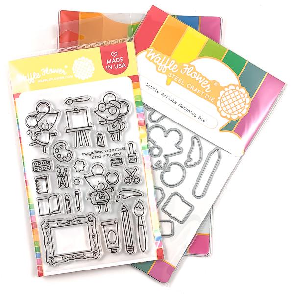 Bild 1 von Waffle Flower Little Artists Combo - Stempel und Stanzen Mäuse Künstler