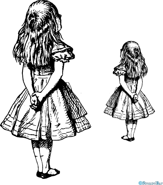 Bild 1 von StempelBar Stempelgummi Alice im Wunderland Alice rechts und Alice links