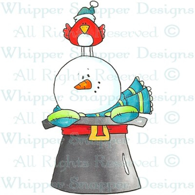 Bild 1 von  Gummistempel Whipper Snapper Cling Stamp Tophat Snowman/Bird