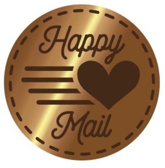 Bild 1 von CarlijnDesign Waxzegel 19 Happy mail 2 + handvat - Wachssiegel - Happy Mail