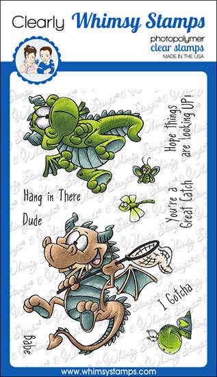 Bild 1 von Whimsy Stamps Clear Stamps - Flight of the Dragons - Drachen