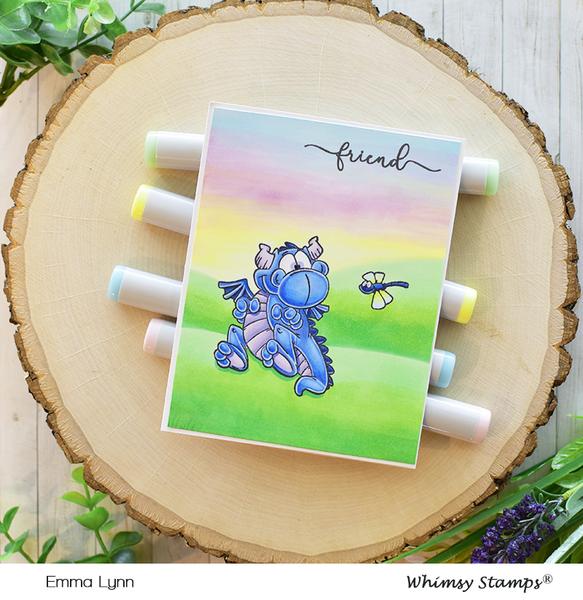Bild 1 von Whimsy Stamps Clear Stamps - Flight of the Dragons - Drachen