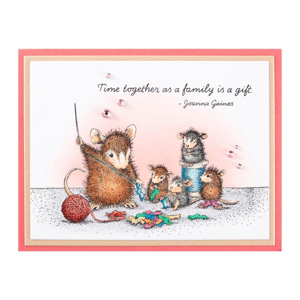 Bild 1 von Spellbinders Sew Sweet  Cling Rubber Stamp Set - House Mouse Stempelgummi
