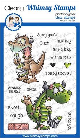 Bild 1 von Whimsy Stamps Clear Stamps  - Get Well Dragons -Gute Besserung Drachen