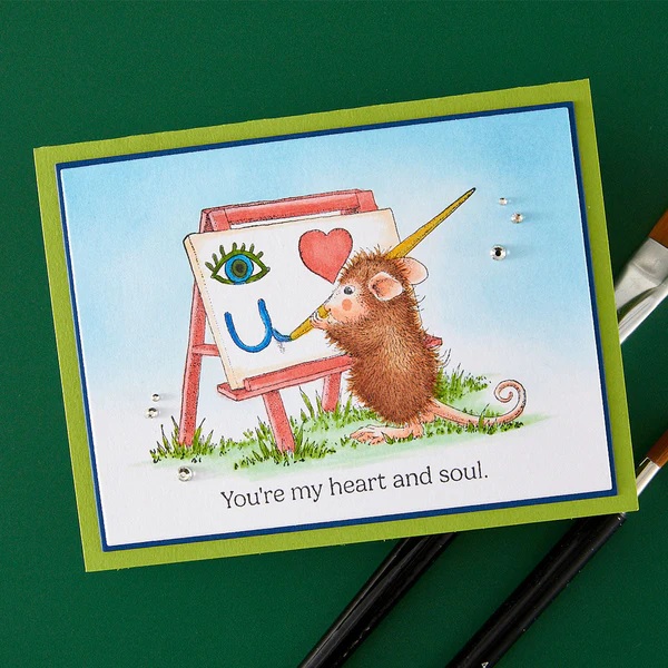 Bild 1 von Spellbinders Heart and Soul Cling Rubber Stamp Set - House Mouse Stempelgummi