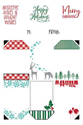 Bild 1 von LDRS Creative - Christmas 4x6 Gift Tag Stack Stamp - Geschenkanhänger Weihnachten
