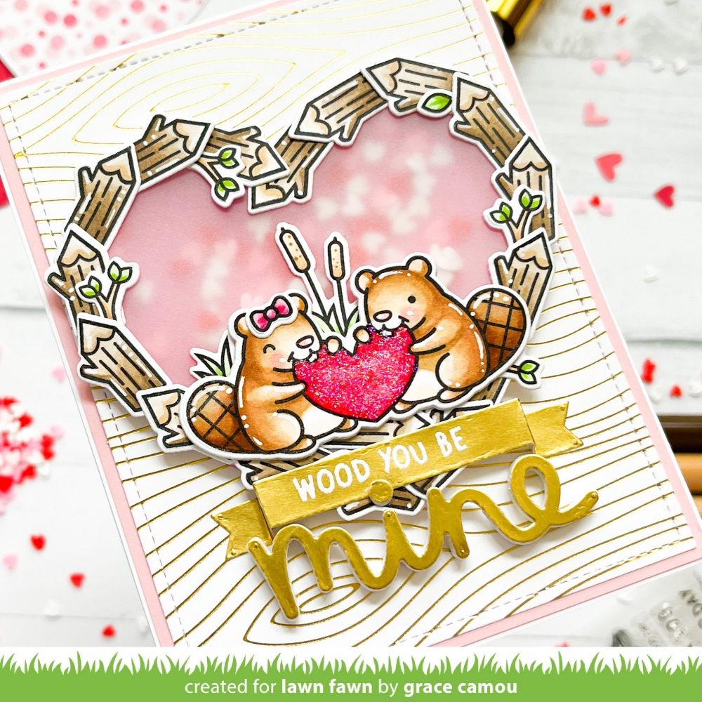 Bild 1 von Lawn Fawn Hot Foil Plates - woodgrain background hot foil plate