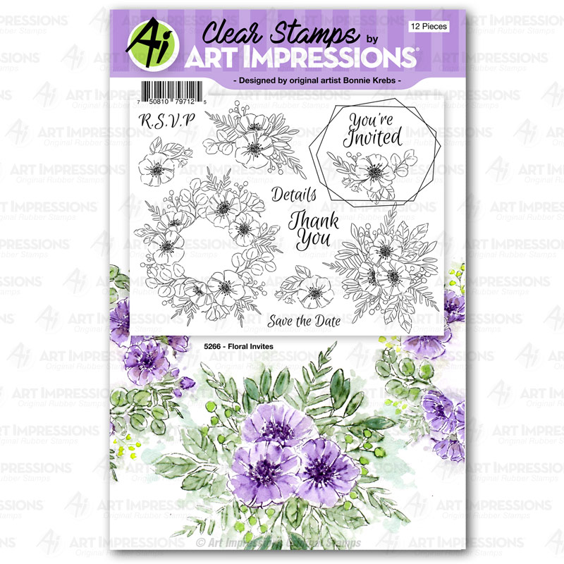 Bild 1 von Art Impressions Stamp Set - Floral Invites