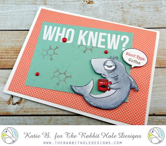 Bild 1 von The Rabbit Hole Designs Clear Stamps  - Caffeinated - Shark - Hai