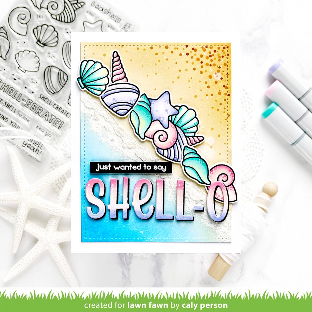 Bild 1 von Lawn Fawn Clear Stamps  - how you bean? seashell add-on - Muscheln