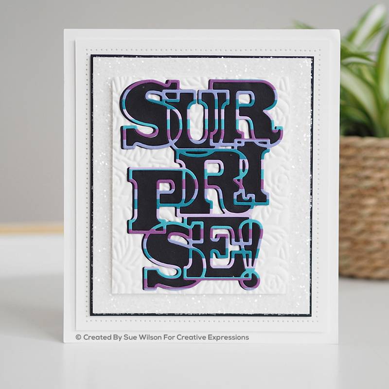 Bild 1 von Creative Expressions Big Bold Words Surprise Craft Die & Stamp Set - Stanze & Stempel