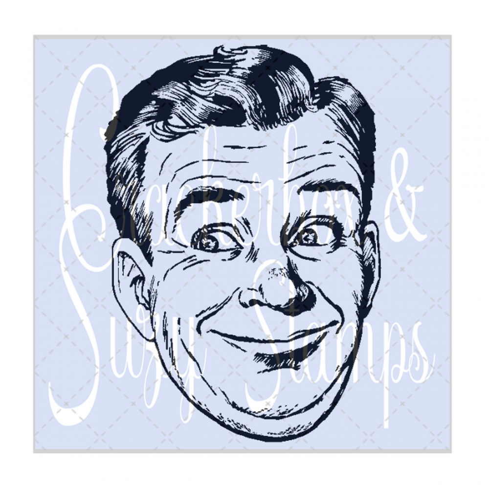 Bild 1 von Crackerbox & Suzy Stamps Cling - Gummistempel Big Head Ed - Mann