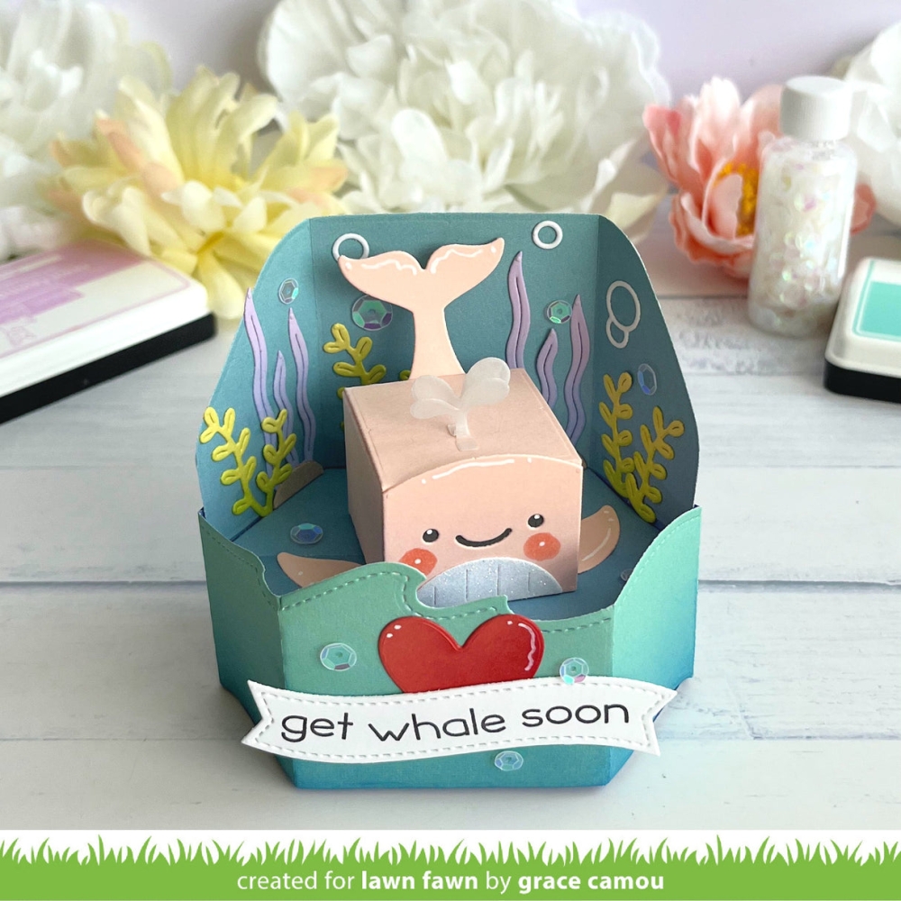 Bild 1 von Lawn Fawn Cuts  - Stanzschablone tiny gift box whale and dolphin add-on