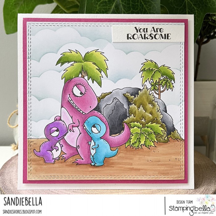 Bild 1 von Gummistempel Stamping Bella Cling Stamp ODDBALL MAMA DINO AND HER BABIES