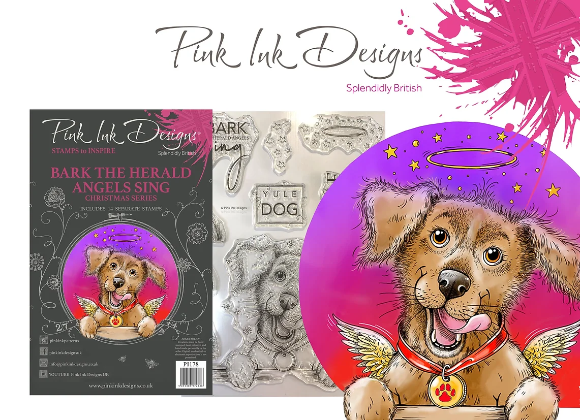 Bild 1 von Pink Ink Designs - Stempel Bark The Herald Angels Sings - Hund