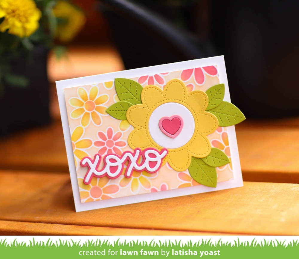 Bild 1 von Lawn Fawn Lawn Clippings Stencils - Schablone daisy bloom background stencils