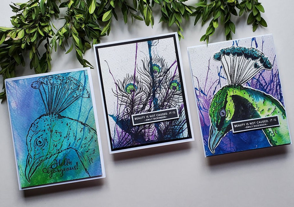 Bild 1 von Colorado Craft Company Clear Stamps - Big & Bold~Hope Sings Peacock