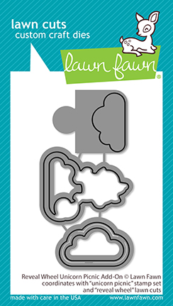 Bild 1 von Lawn Fawn Cuts  - Stanzschablone Stitched Reveal Wheel Add-On Unicorn picnic