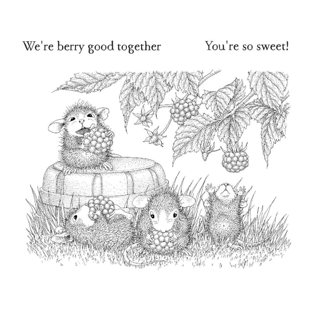 Bild 1 von Spellbinders Berry Good Cling Rubber Stamp Set - House Mouse Stempelgummi