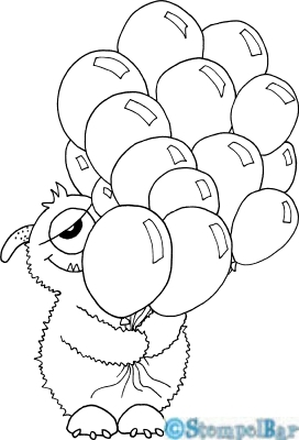 Bild 1 von StempelBar Stempelgummi Monster Mattis mit Luftballons