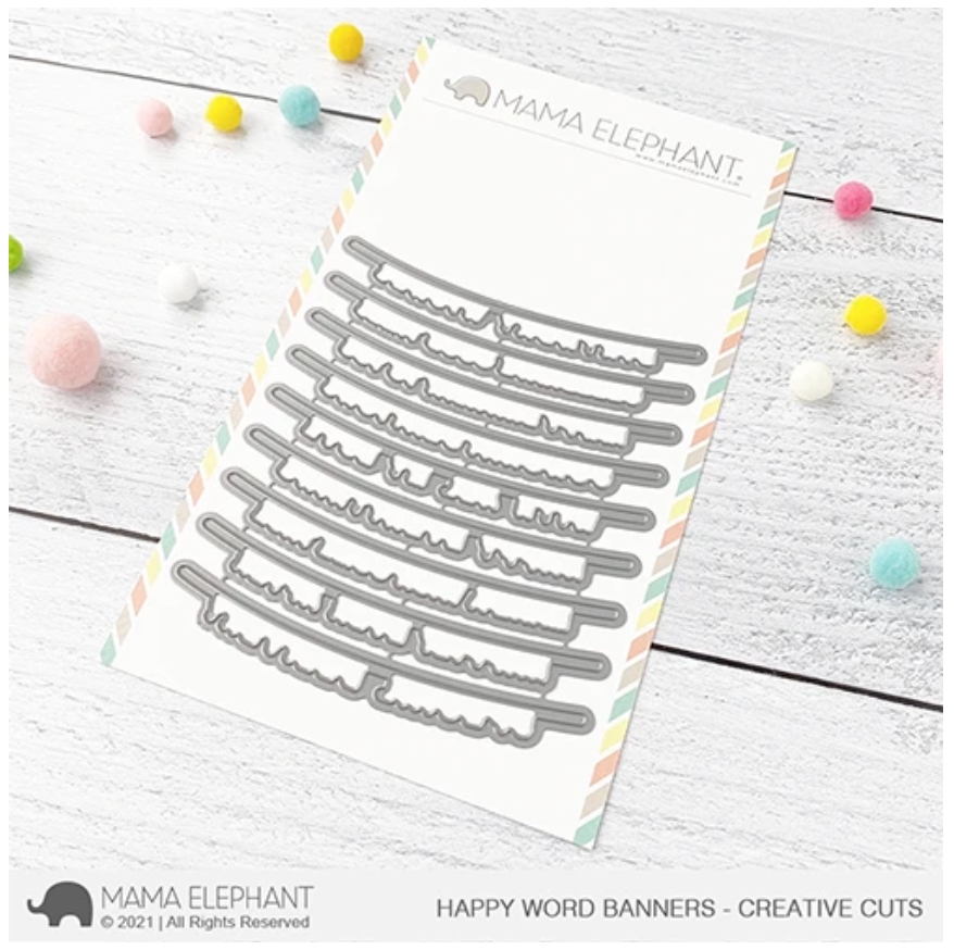 Bild 1 von Mama Elephant - HAPPY WORD BANNER - CREATIVE CUTS - Stanze