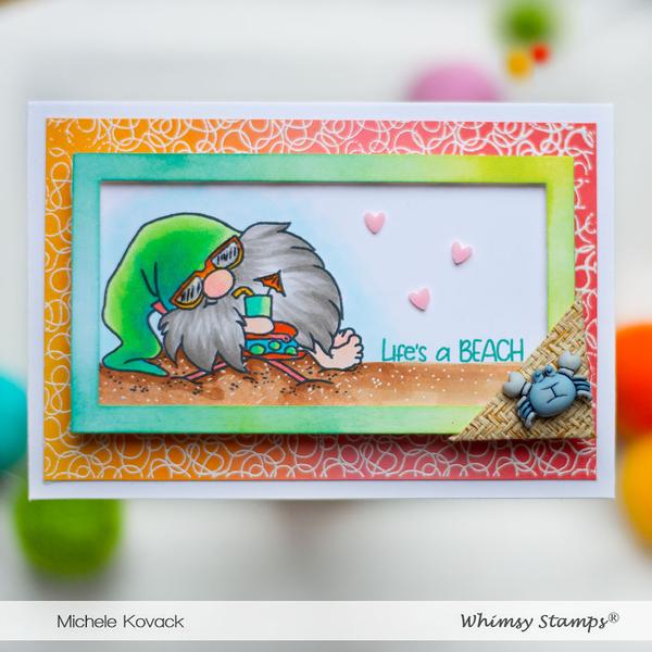 Bild 1 von Whimsy Stamps Clear Stamps - Gnomes at the Beach - Strand