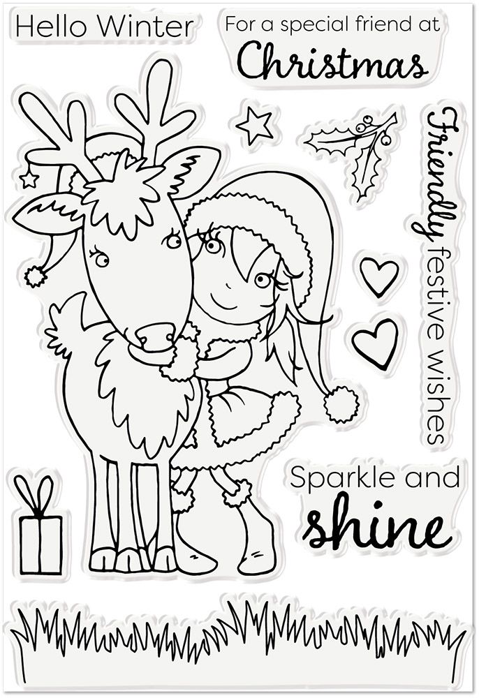 Bild 1 von Crafter's Companion - Annabel Spenceley Photopolymer Stamp - Hello Winter