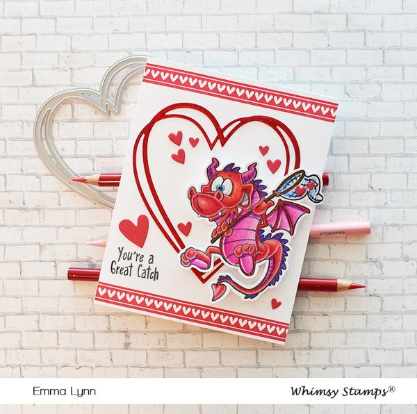 Bild 1 von Whimsy Stamps Clear Stamps - Flight of the Dragons - Drachen