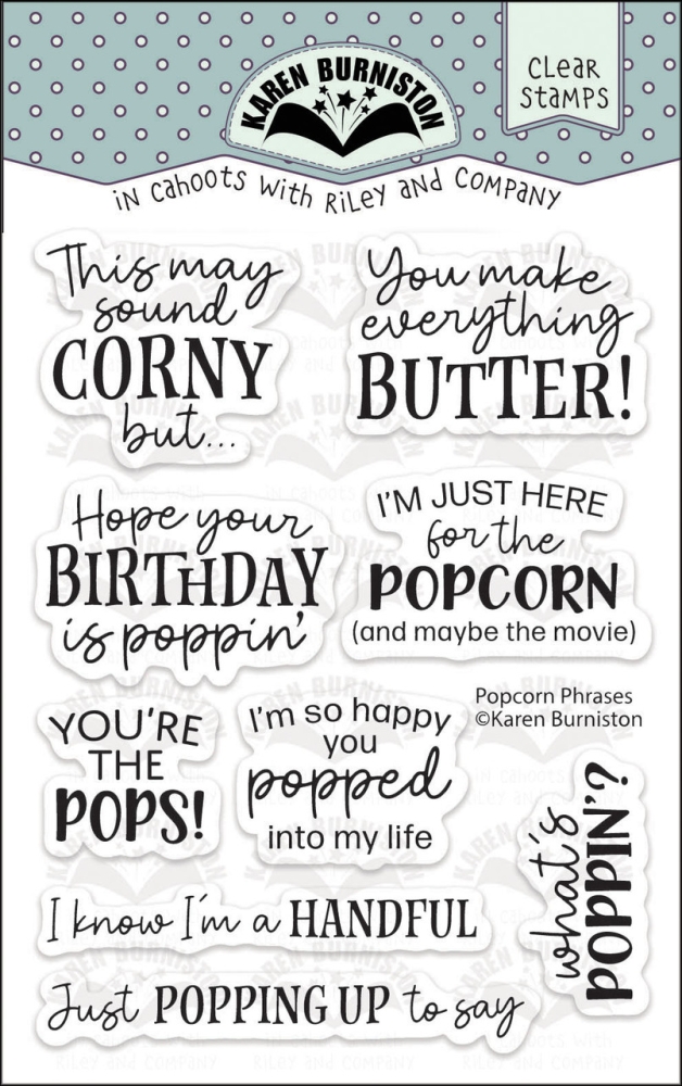 Bild 1 von Karen Burniston Clear Stamps Stempel - Popcorn Phrases