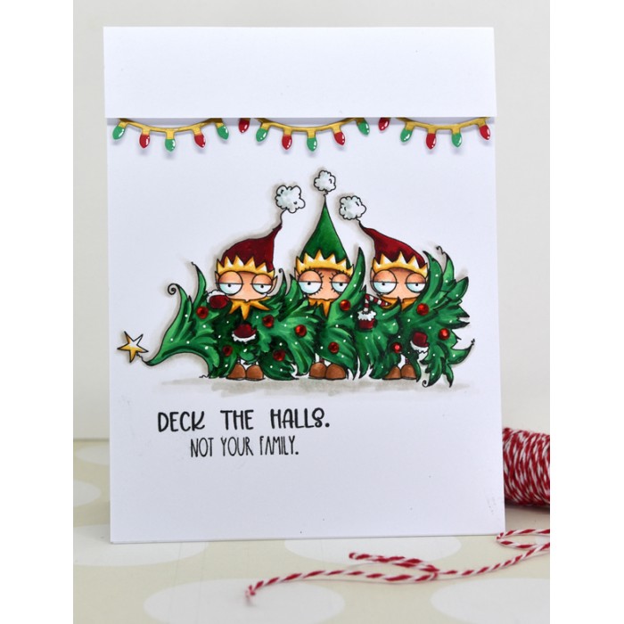 Bild 1 von Gummistempel Stamping Bella Cling Stamp ODDBALL THREE ELVES AND A TREE