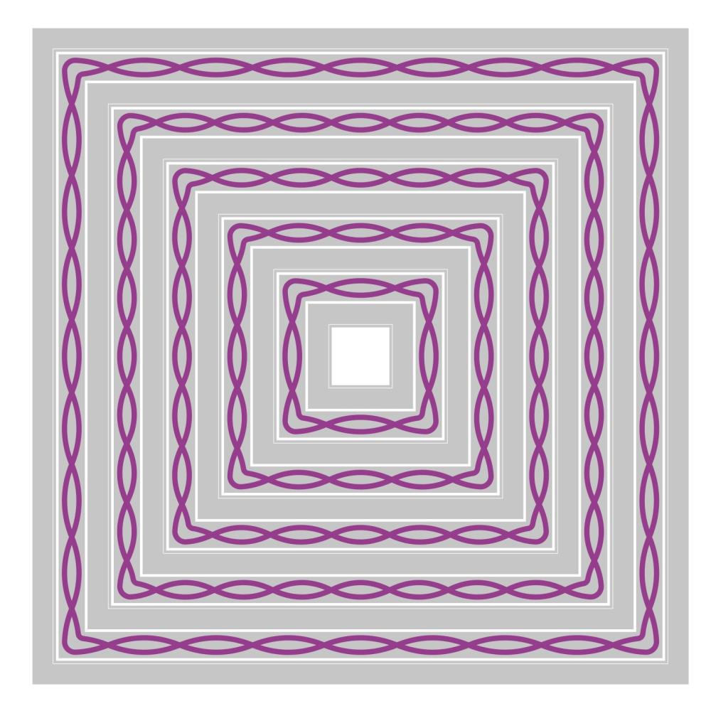 Bild 1 von Sizzix Thinlits Die Set - Stanzschablone - Fanciful, Yvette Interlaced Squares