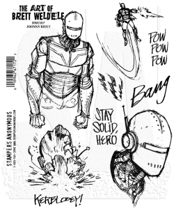 Bild 1 von The Art of Brett Weldele Cling Mount Stamps Gummistempel - Johnny Rivet